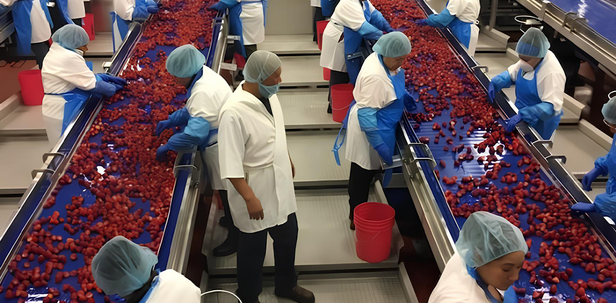 Sorting and line efficiency at the packing station